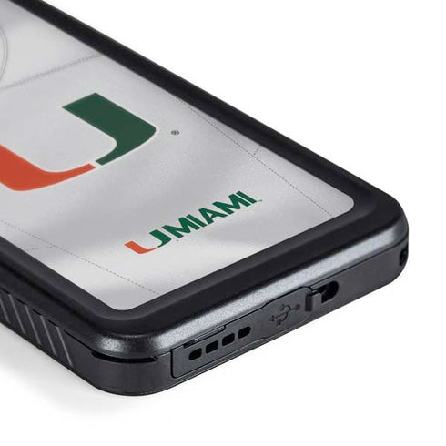 University of Miami White Jersey Galaxy S24 Waterproof Case
